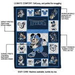 personalized tennessee titans mickey crimson navy white quilt blanket best selling