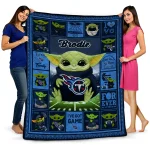 personalized tennessee titans yody baby pattern navy quilt blanket best selling