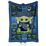personalized tennessee titans yody baby pattern navy quilt blanket best selling