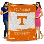 Personalized Tennessee Volunteers Grunge Patch Orange White Quilt Blanket 1 personalized tennessee volunteers grunge patch orange white quilt blanket best selling