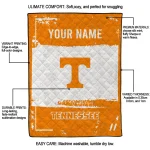 personalized tennessee volunteers grunge patch orange white quilt blanket best selling