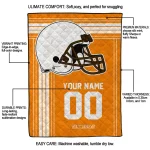 personalized tennessee volunteers helmet theme orange quilt blanket best selling
