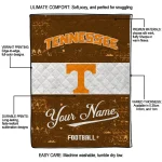 personalized tennessee volunteers hibiscus burst orange white quilt blanket best selling