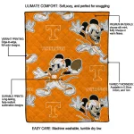 personalized tennessee volunteers mickey football orange quilt blanket best selling