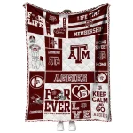 personalized texas am aggies helmet passion maroon quilt blanket best selling