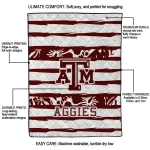 personalized texas am aggies layered florals maroon white quilt blanket best selling