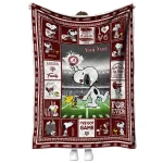 personalized texas am aggies snoopy coach maroon quilt blanket best selling