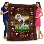personalized texas state bobcats snoopy coach maroon quilt blanket best selling
