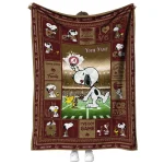 personalized texas state bobcats snoopy coach maroon quilt blanket best selling