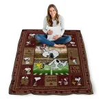 personalized texas state bobcats snoopy coach maroon quilt blanket best selling