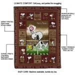 personalized texas state bobcats snoopy coach maroon quilt blanket best selling