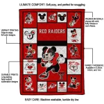 personalized texas tech red raiders mickey crimson red white quilt blanket best selling