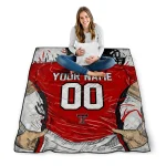 personalized texas tech red raiders player sketch red gray quilt blanket best selling