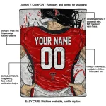 personalized texas tech red raiders player sketch red gray quilt blanket best selling