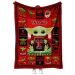 personalized texas tech red raiders yody baby pattern red quilt blanket best selling