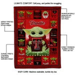 personalized texas tech red raiders yody baby pattern red quilt blanket best selling