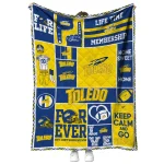 personalized toledo rockets helmet passion blue quilt blanket best selling