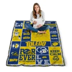 personalized toledo rockets helmet passion blue quilt blanket best selling