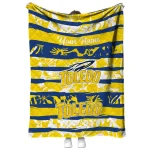 personalized toledo rockets layered florals blue white quilt blanket best selling