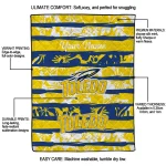 personalized toledo rockets layered florals blue white quilt blanket best selling