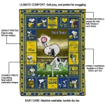 personalized toledo rockets snoopy coach blue quilt blanket best selling