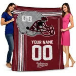 Personalized Troy Trojans Helmet Theme Red Quilt Blanket 1 personalized troy trojans helmet theme red quilt blanket best selling