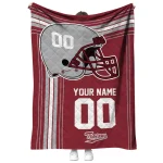 personalized troy trojans helmet theme red quilt blanket best selling