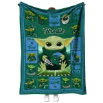 personalized tulane green wave yody baby pattern green quilt blanket best selling