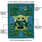 personalized tulane green wave yody baby pattern green quilt blanket best selling