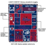 personalized tulsa golden hurricane helmet passion blue quilt blanket best selling