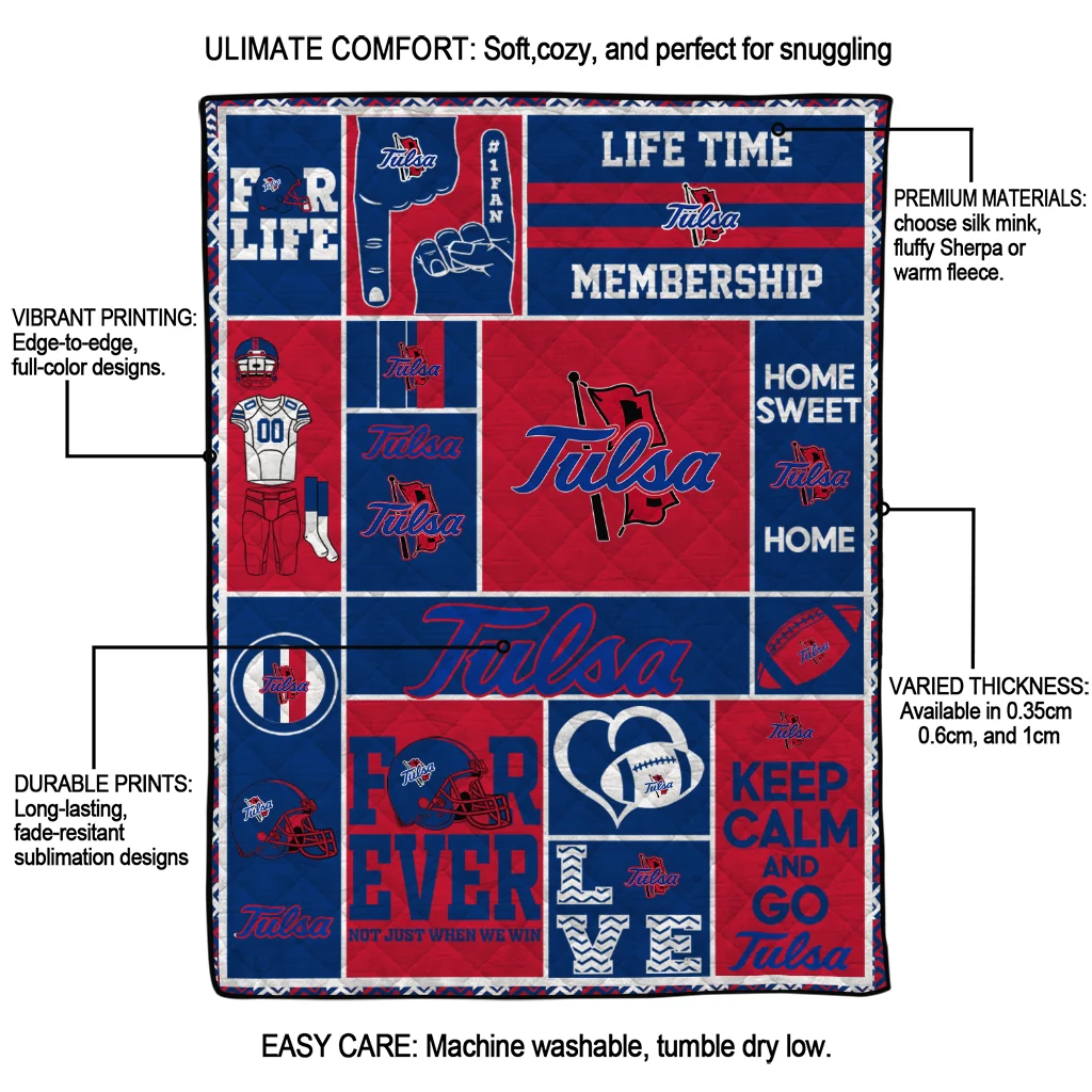 personalized tulsa golden hurricane helmet passion blue quilt blanket latest model personalized tulsa golden hurricane helmet passion blue quilt blanket latest model