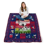 personalized tulsa golden hurricane snoopy coach blue quilt blanket best selling