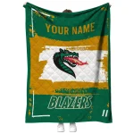 personalized uab blazers grunge patch green white quilt blanket best selling