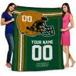personalized uab blazers helmet theme green quilt blanket best selling