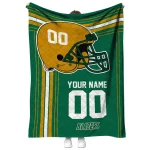 personalized uab blazers helmet theme green quilt blanket best selling