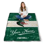 personalized uab blazers hibiscus burst green white quilt blanket best selling
