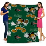 personalized uab blazers mickey football green quilt blanket best selling