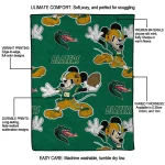personalized uab blazers mickey football green quilt blanket best selling