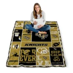 personalized ucf knights helmet passion gold quilt blanket best selling
