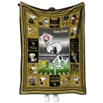 personalized ucf knights snoopy coach gold quilt blanket best selling