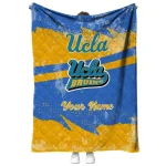 personalized ucla bruins brushstroke layers blue quilt blanket best selling
