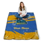 personalized ucla bruins brushstroke layers blue quilt blanket best selling