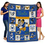 personalized ucla bruins mickey crimson blue white quilt blanket best selling