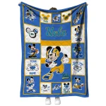 personalized ucla bruins mickey crimson blue white quilt blanket best selling