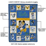 personalized ucla bruins mickey crimson blue white quilt blanket best selling