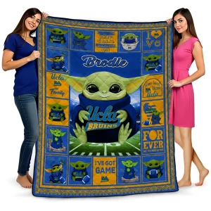 personalized ucla bruins yody baby pattern blue quilt blanket best selling
