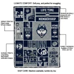 personalized uconn huskies helmet passion blue quilt blanket best selling