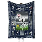personalized uconn huskies snoopy coach blue quilt blanket best selling