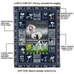 personalized uconn huskies snoopy coach blue quilt blanket best selling