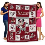 Personalized UMass Minutemen Mickey Crimson Red White Quilt Blanket 1 personalized umass minutemen mickey crimson red white quilt blanket best selling